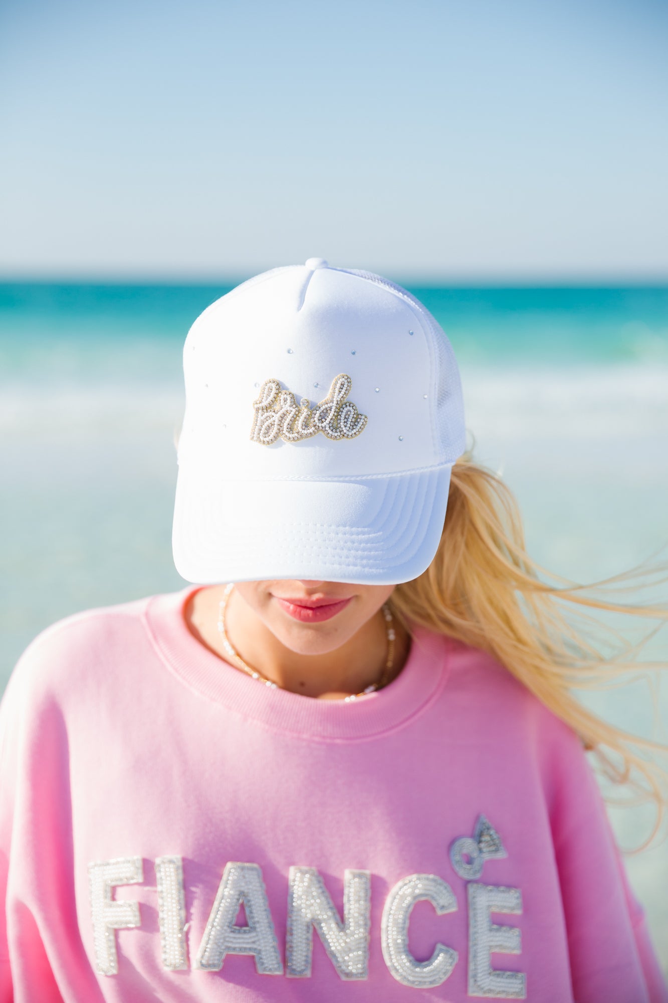 FOR THE BRIDE TRUCKER HAT TRUCKER HAT Judith March WHITE  