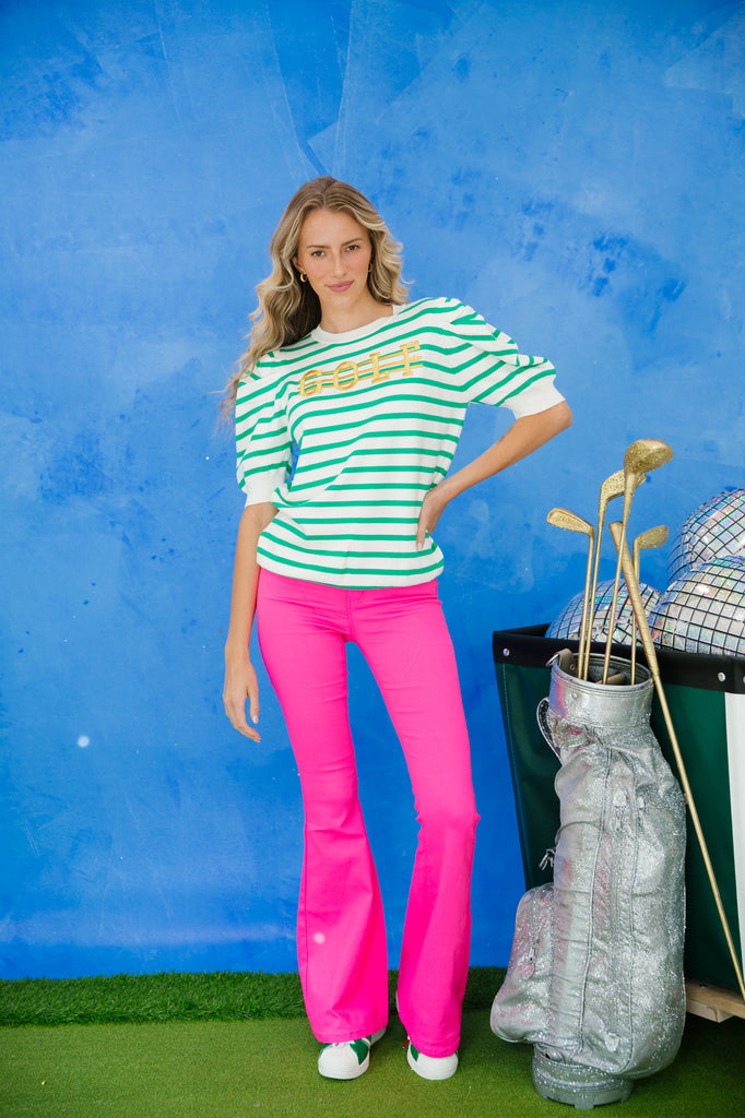 ON THE GREENS STRIPED TEE Shirts & Tops Judith March   