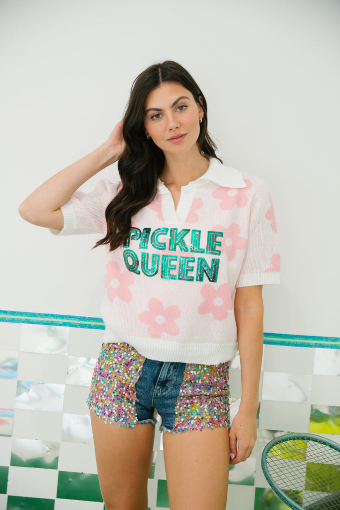 PICKLE QUEEN FLORAL TOP Shirts & Tops Judith March   