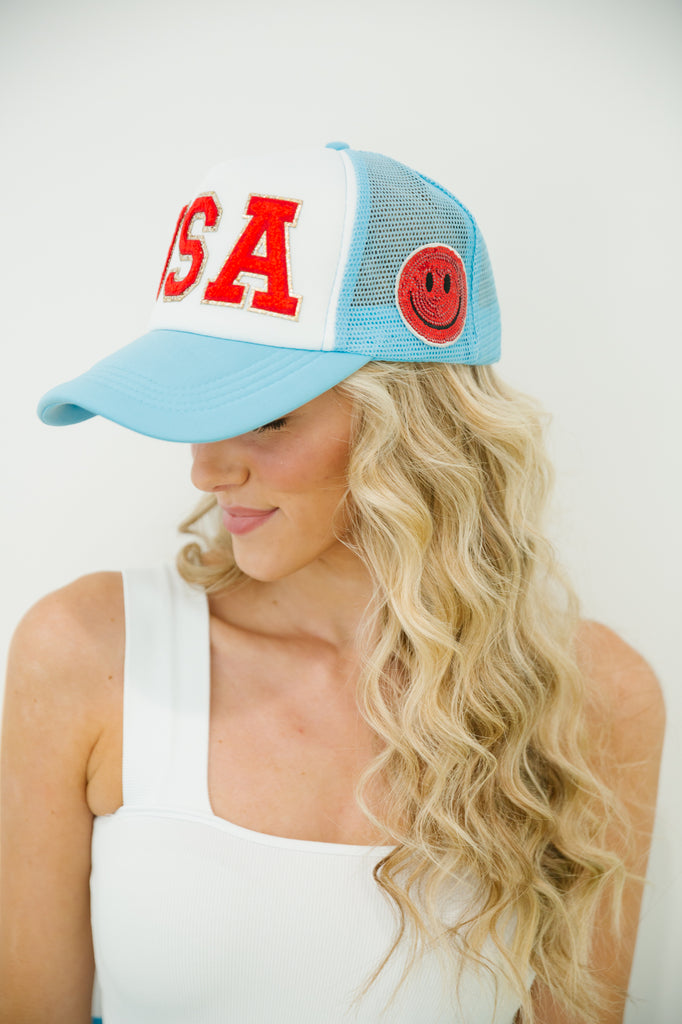 PROUD TO BE USA TRUCKER HAT Hats Judith March   