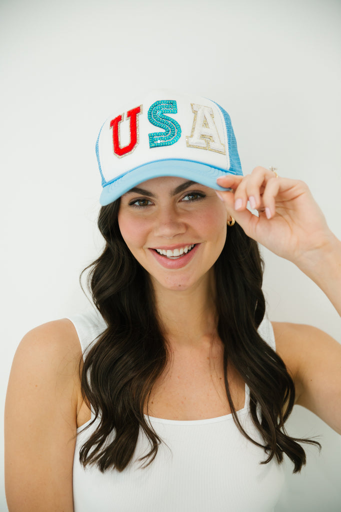 PROUD TO BE USA TRUCKER HAT Hats Judith March   