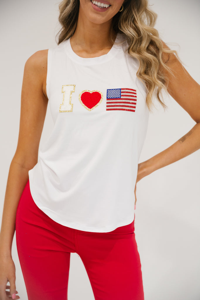 IN LOVE WITH AMERICA TANK* TANK Judith March