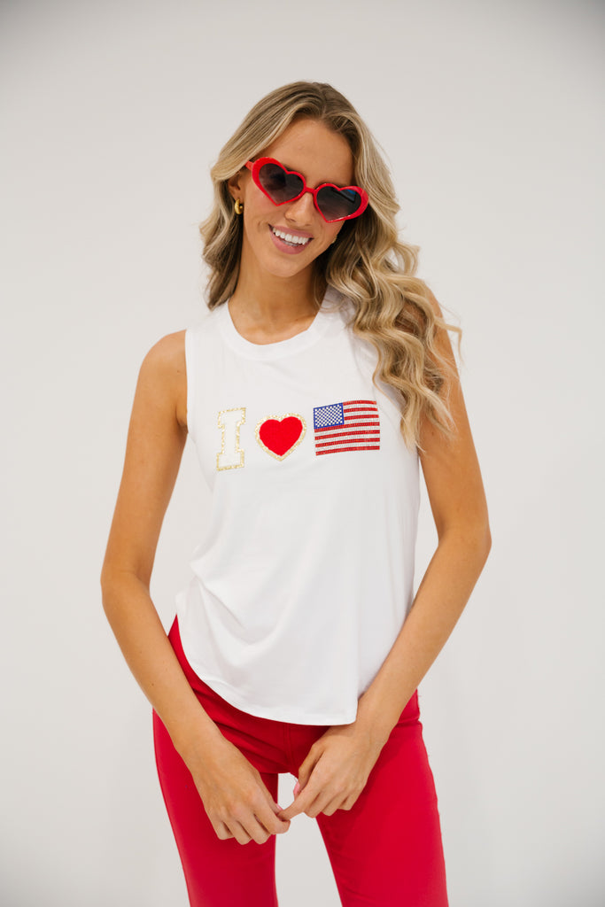 IN LOVE WITH AMERICA TANK* TANK Judith March