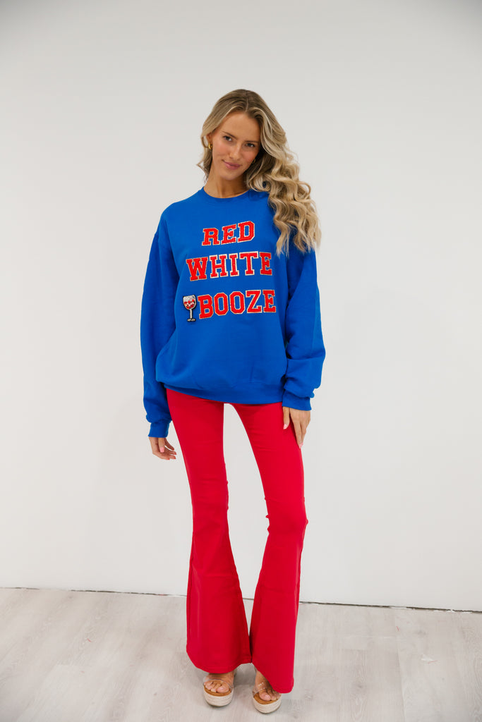 RED WHITE AND BOOZE PULLOVER