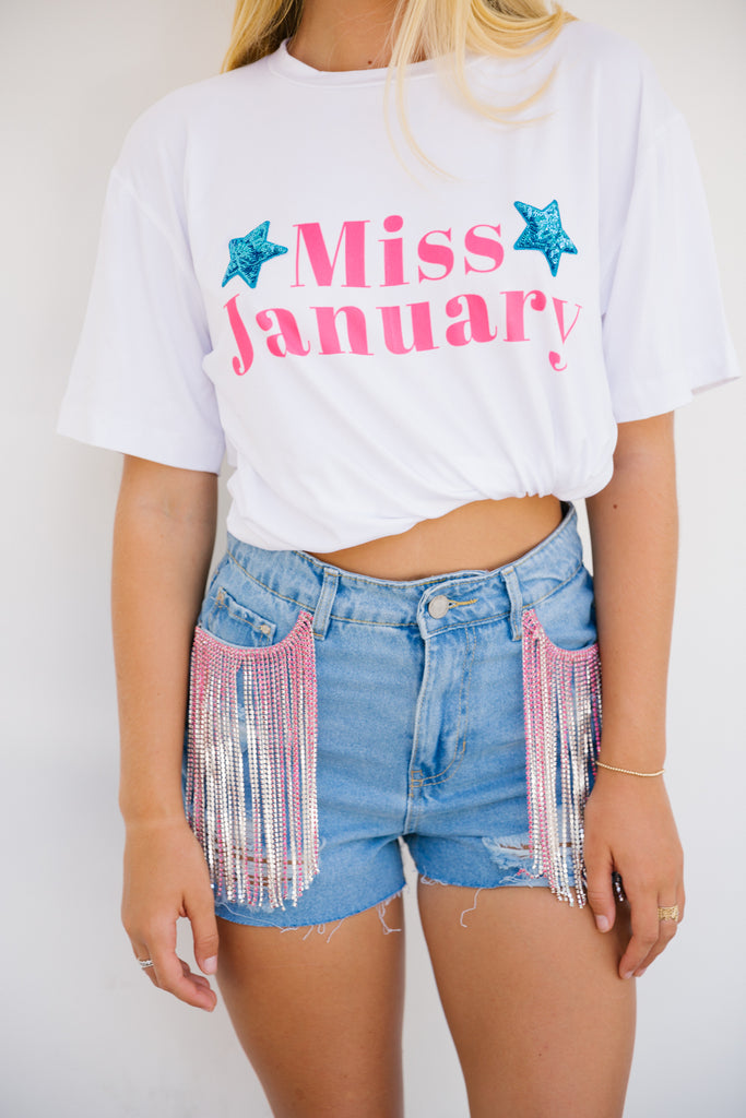 CALENDAR GIRL STAR TEE Tee Judith March   