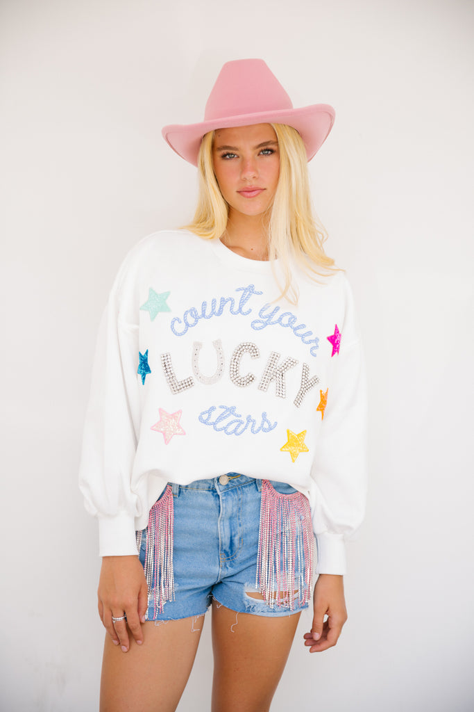 COUNT YOUR LUCKY STARS PULLOVER