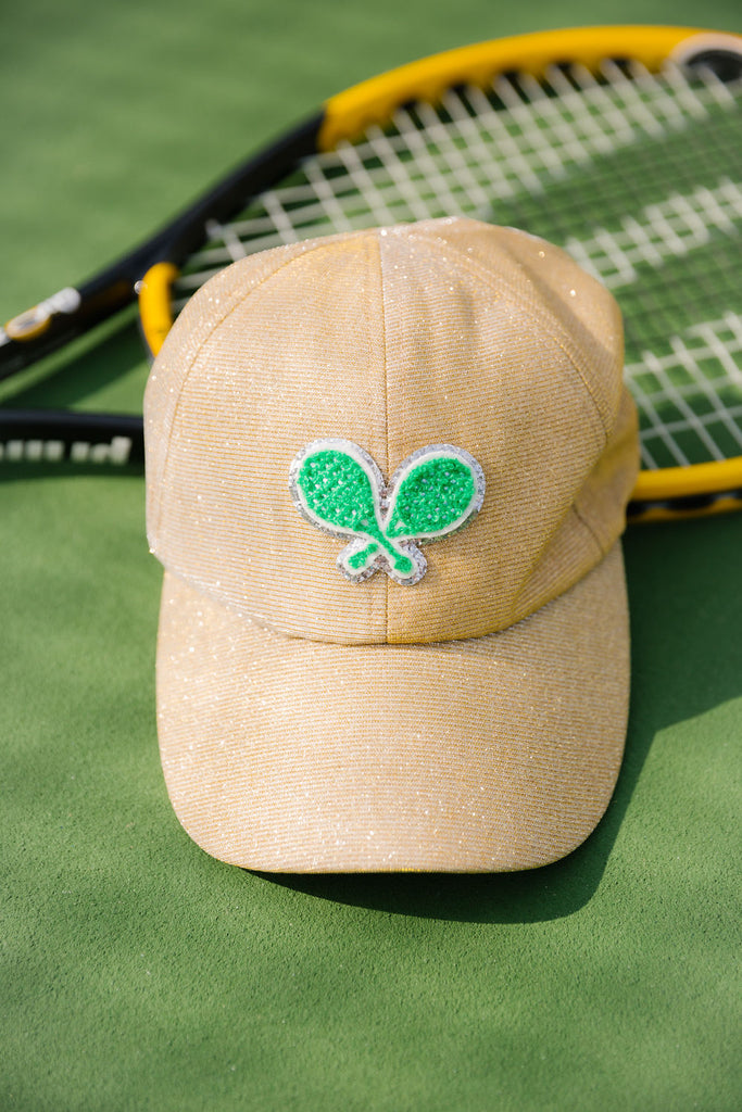 GOLD TENNIS PATCH HAT HAT Judith March   