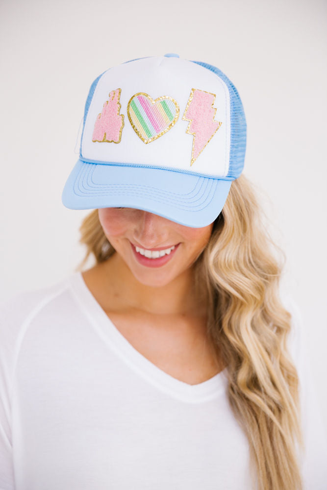 PARK DAY LIGHT BLUE TRUCKER HAT Hats Judith March   