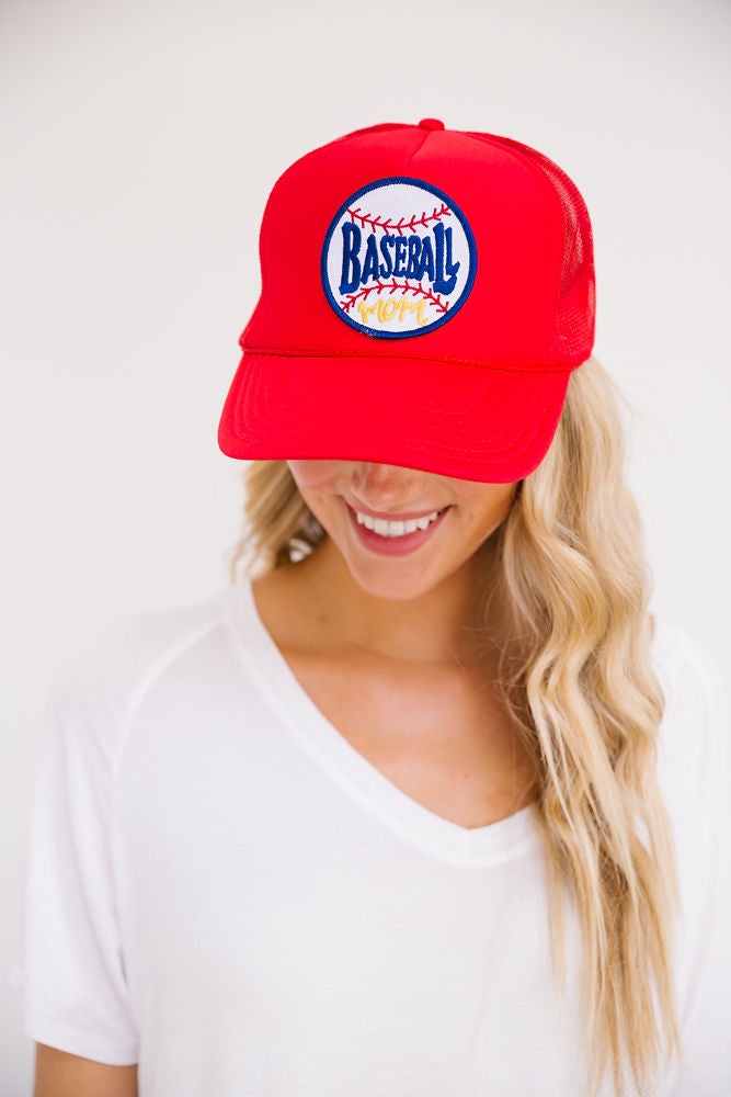 BASEBALL MOM ROUND PATCH HAT Hats Judith March   