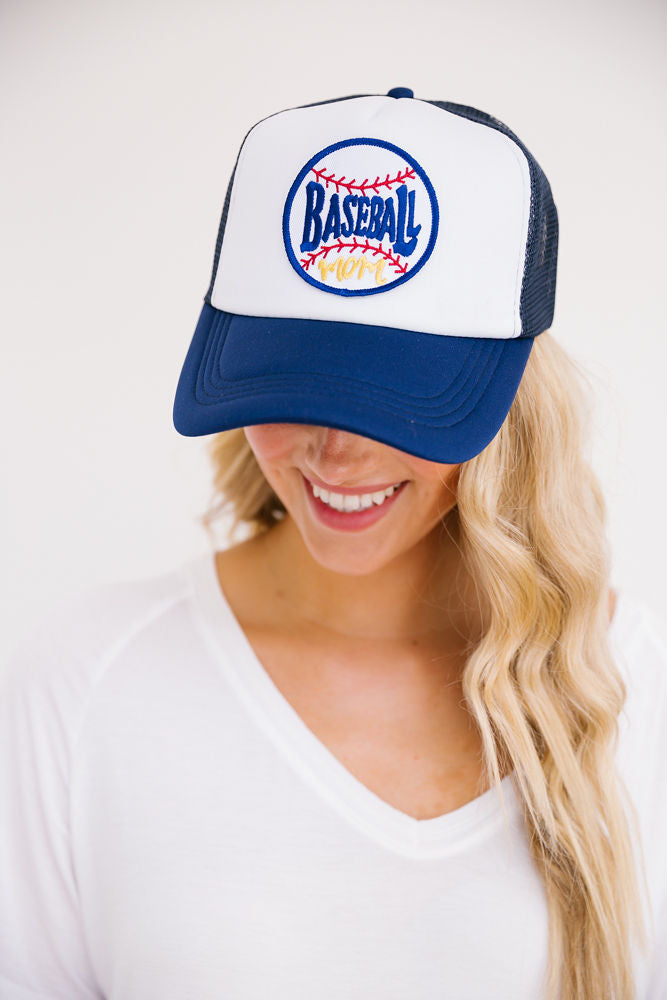 BASEBALL MOM ROUND PATCH HAT Hats Judith March   