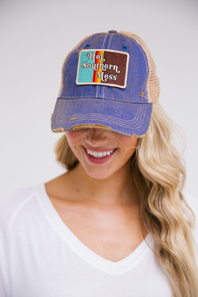 VINTAGE HOT SOUTHERN MESS PATCH HAT Hats Judith March   
