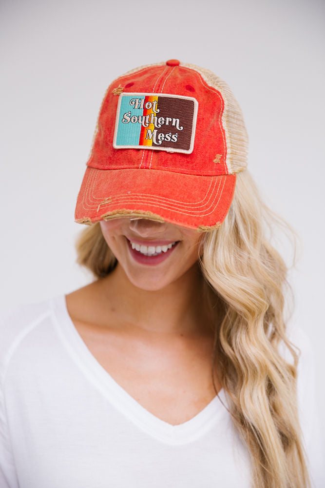 VINTAGE HOT SOUTHERN MESS PATCH HAT Hats Judith March   