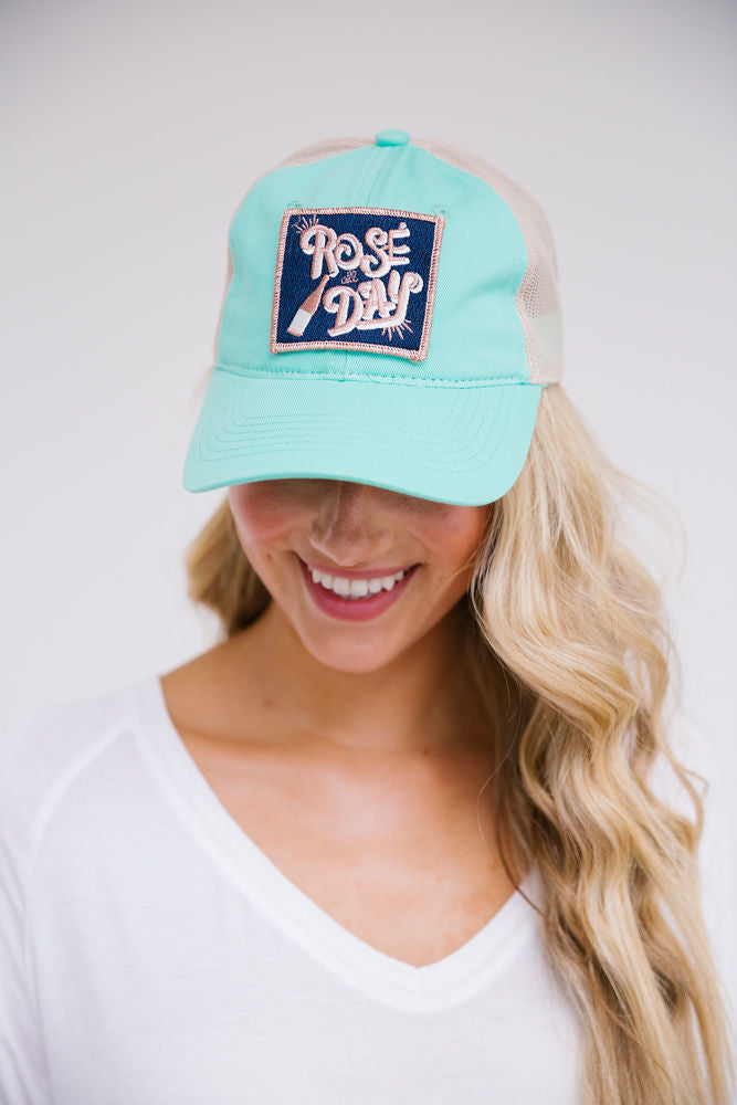 ROSE ALL DAY PATCH HAT Hats Judith March MINT NON DISTRESSED  
