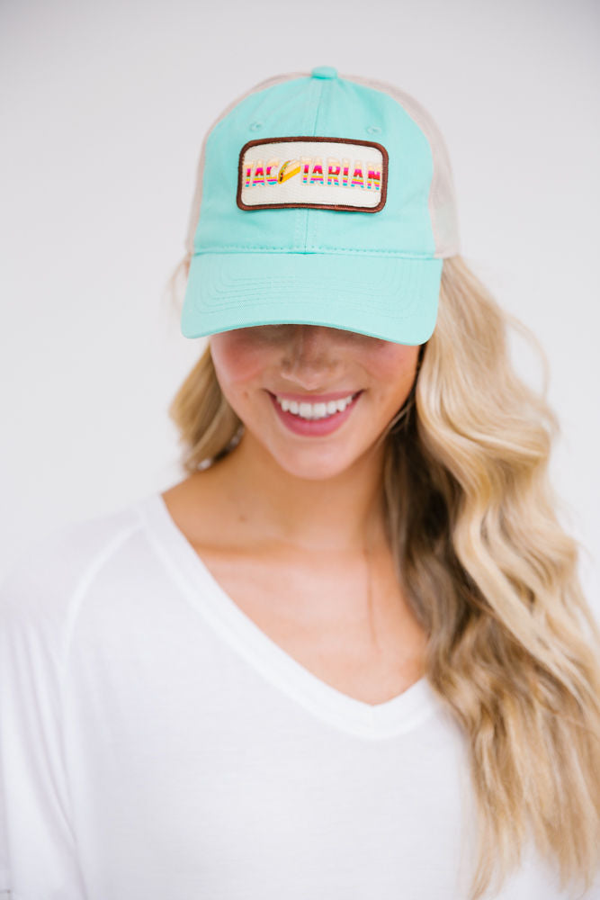 TACO-TARIAN PATCH HAT HAT Judith March SEAFOAM NON DISTRESSED  