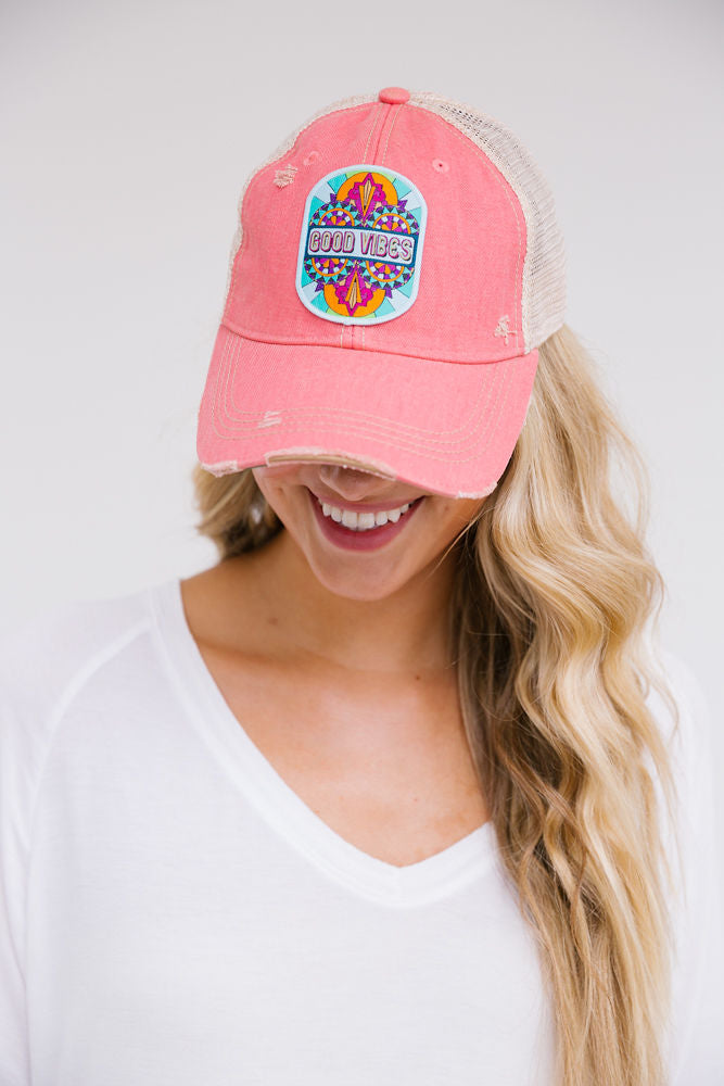 GOOD VIBES PATCH HAT