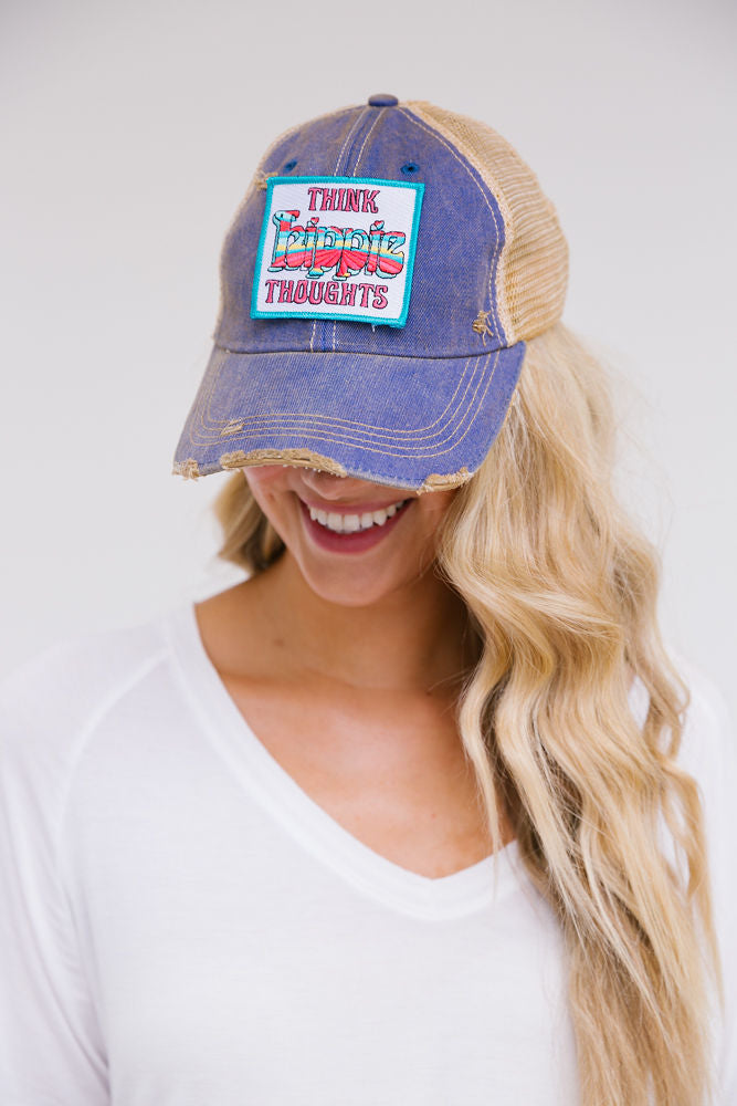 THINK HIPPIE THOUGHTS PATCH HAT Hats Judith March   