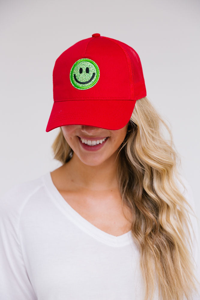 PURSUIT OF HAPPINESS PATCH HAT Hats Judith March RED TRUCKER  