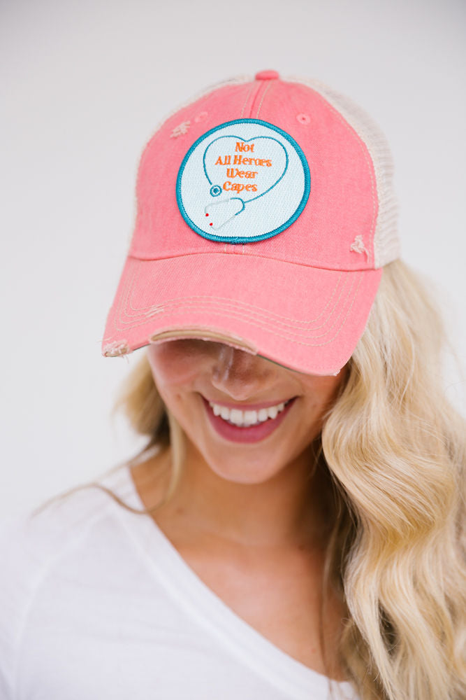 NOT ALL HEROES WEAR CAPES - NURSE PATCH HAT HAT Judith March   