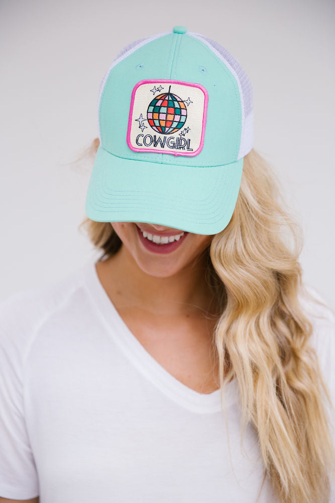 DISCO COWGIRL PATCH HAT Hats Judith March MINT STRUCTURED  