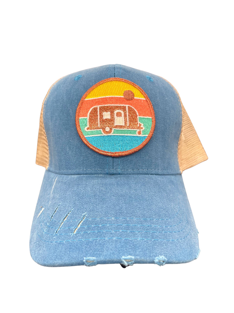 SUN-KISSED CAMPER PATCH HAT Hats Judith March BLUE  