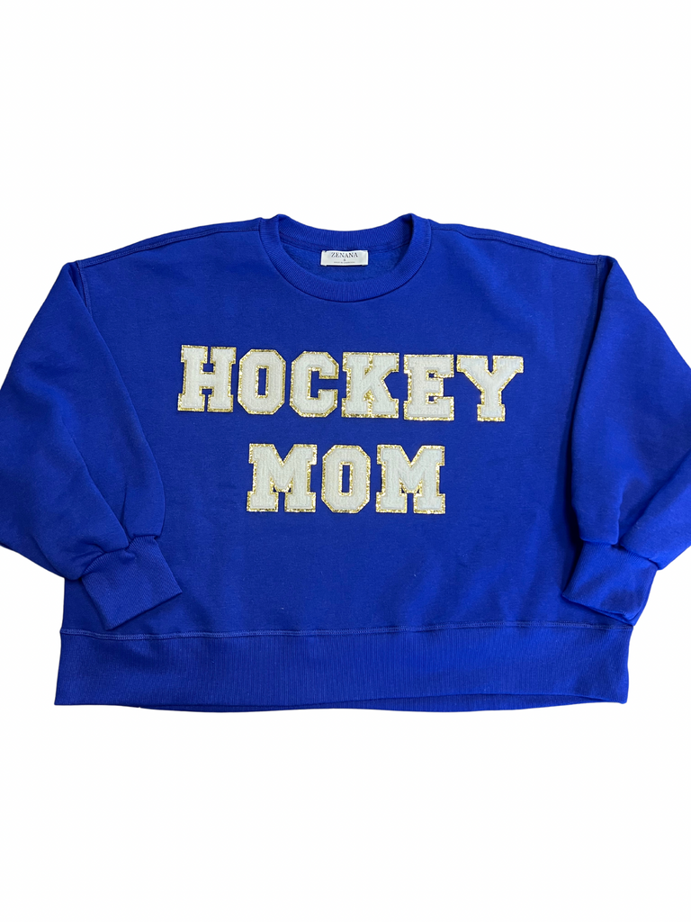 HOCKEY MOM PULLOVER Shirts & Tops Judith March SMALL ROYAL BLUE 