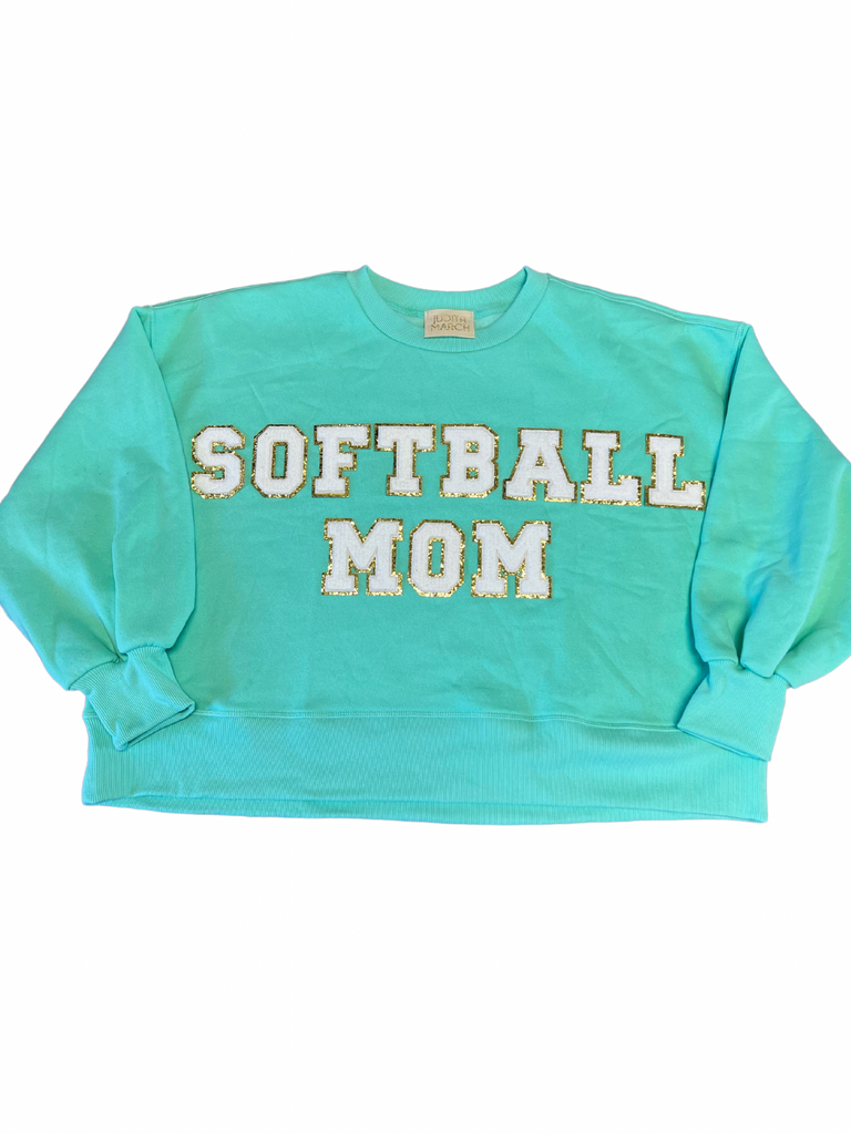 SOFTBALL MOM PULLOVER TOPS Judith March SMALL MINT 