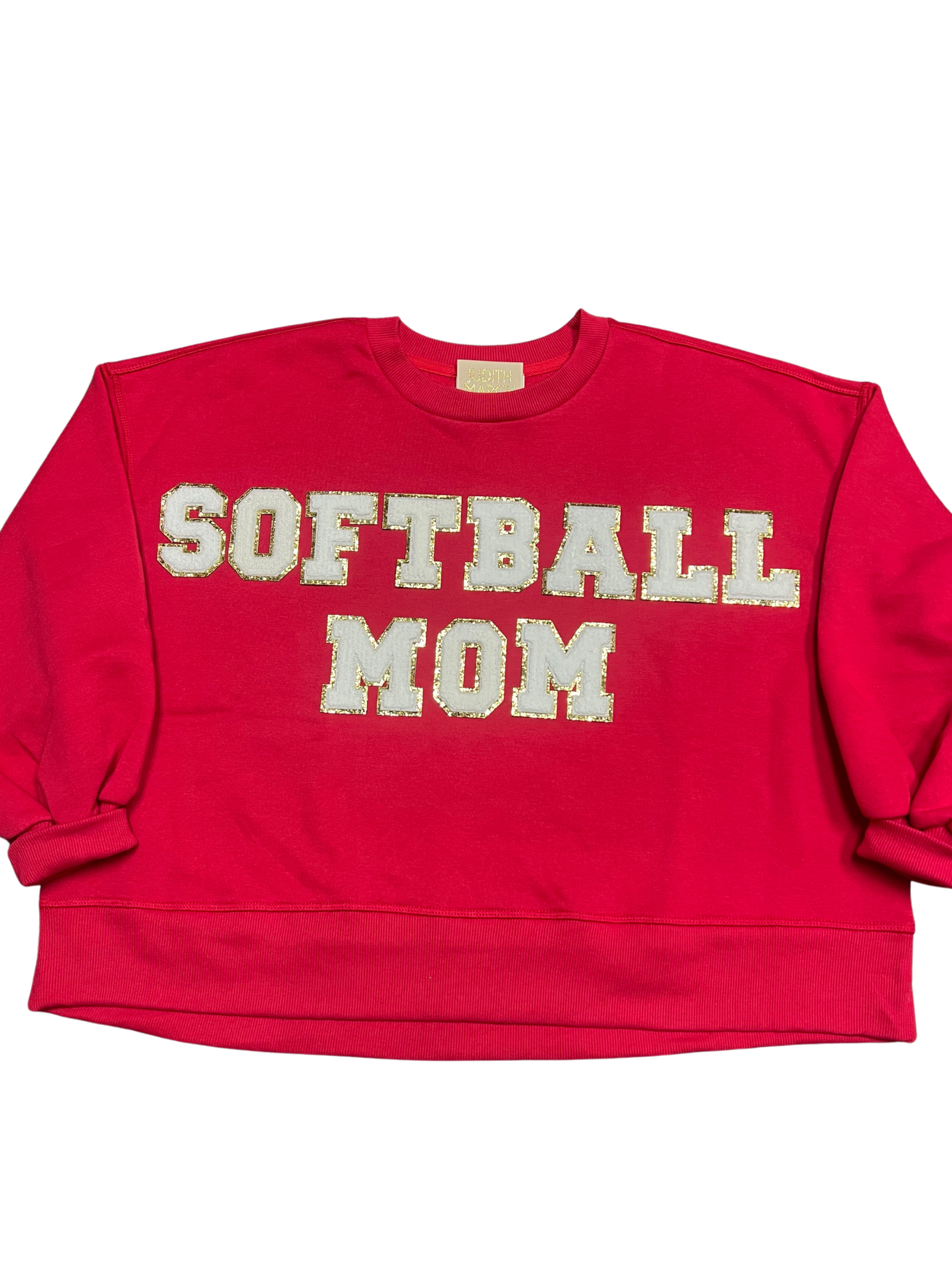 SOFTBALL MOM PULLOVER TOPS Judith March SMALL RED