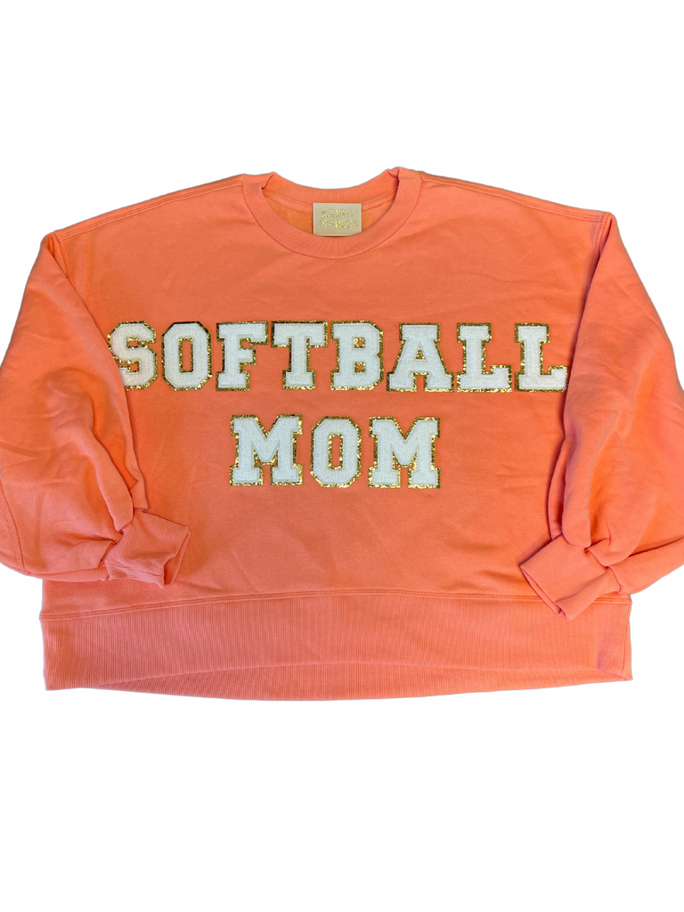 SOFTBALL MOM PULLOVER TOPS Judith March SMALL ORANGE 