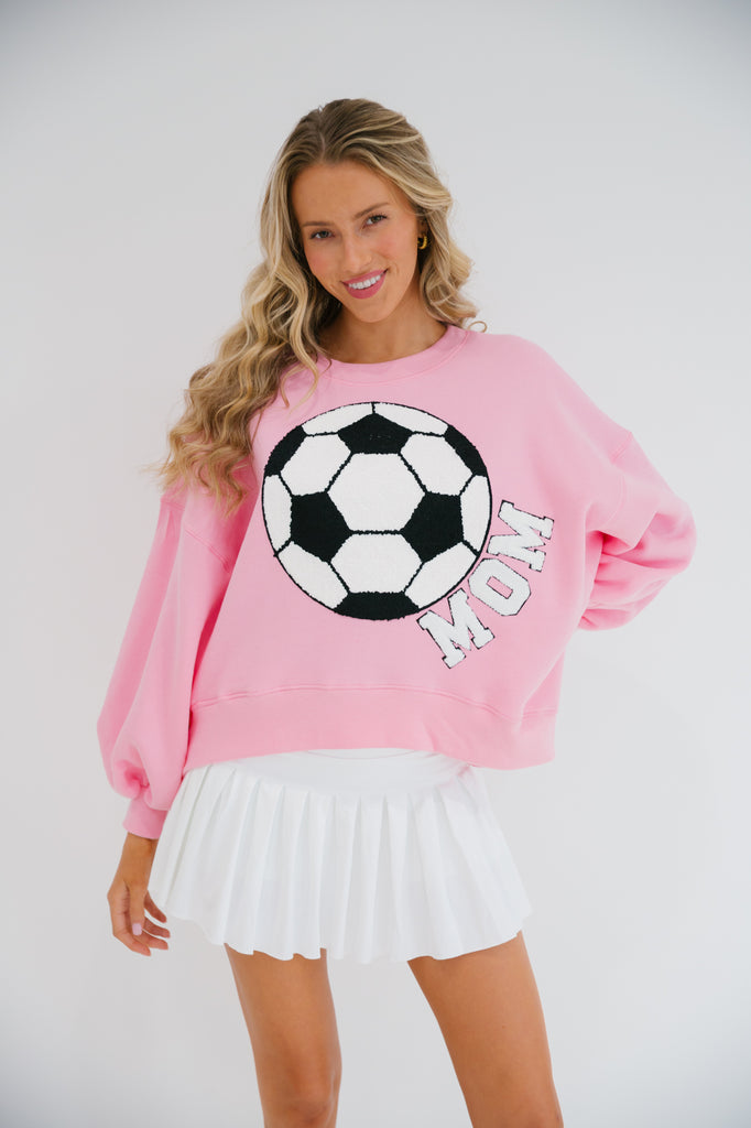 SHE’S A SOCCER MOM PULLOVER pullover Judith March SMALL PINK 