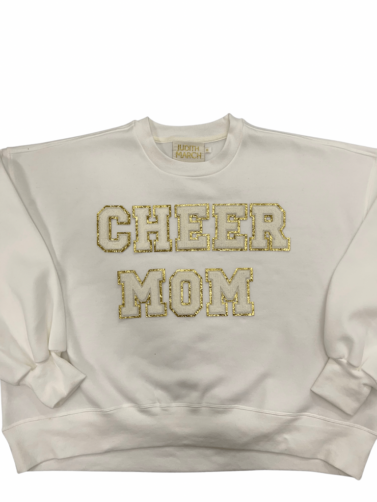 CHEER MOM PULLOVER pullover Judith March SMALL WHITE 
