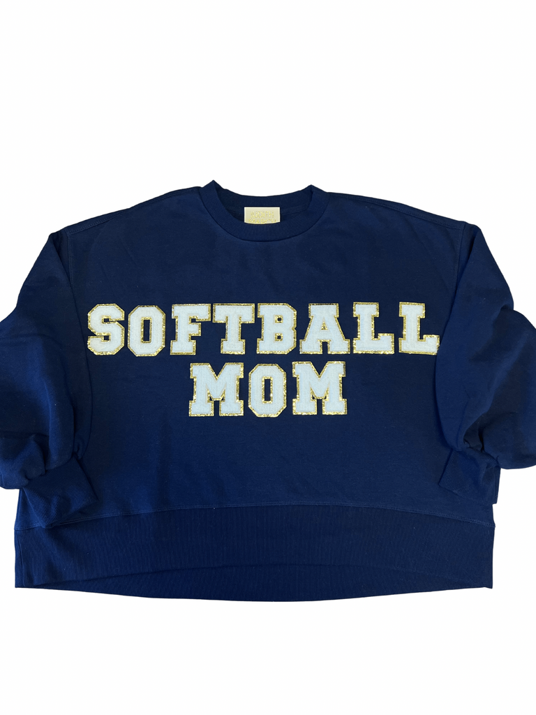 SOFTBALL MOM PULLOVER TOPS Judith March SMALL NAVY 
