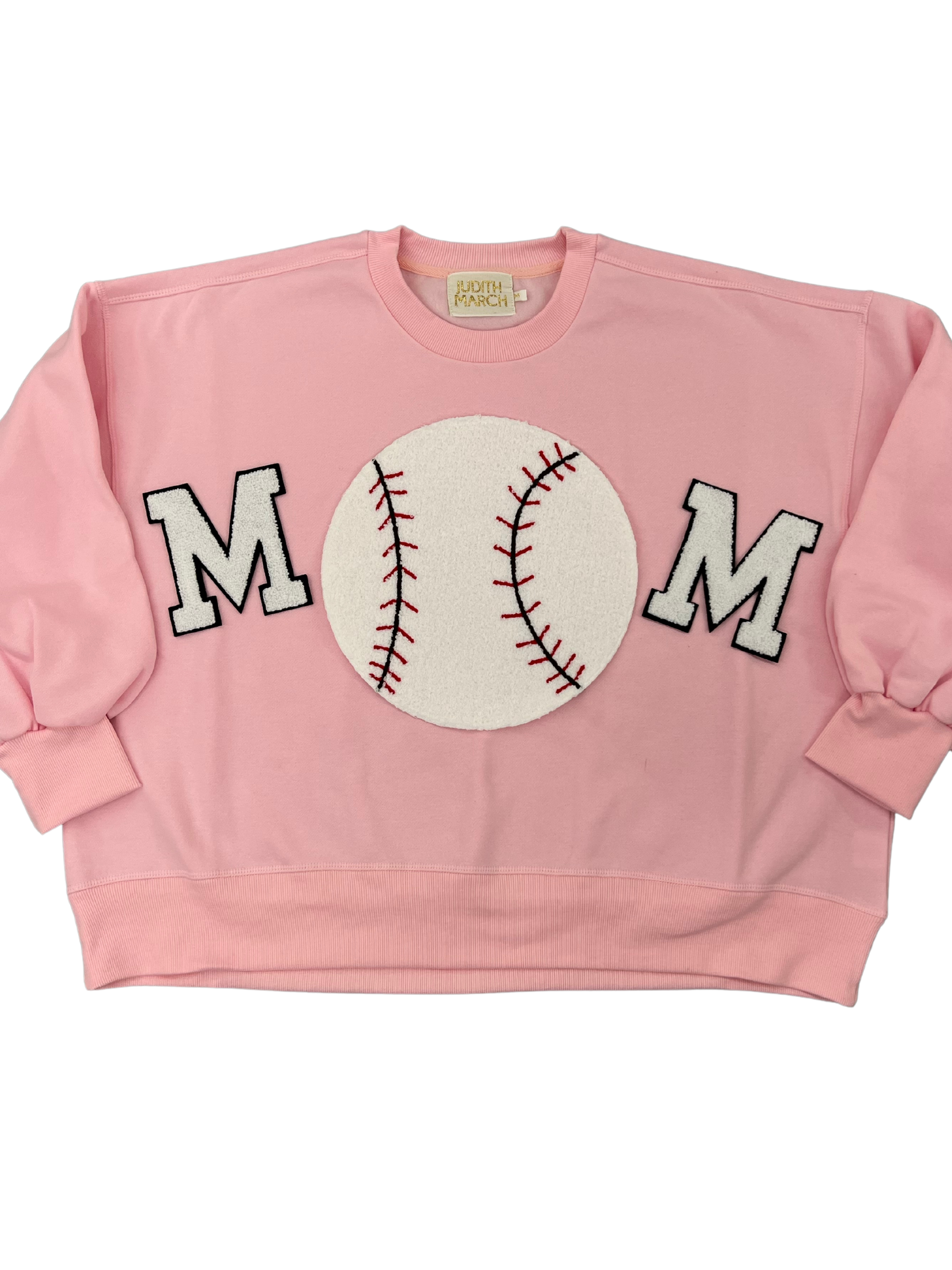 BASEBALL MOM PULLOVER TOPS Judith March SMALL PINK