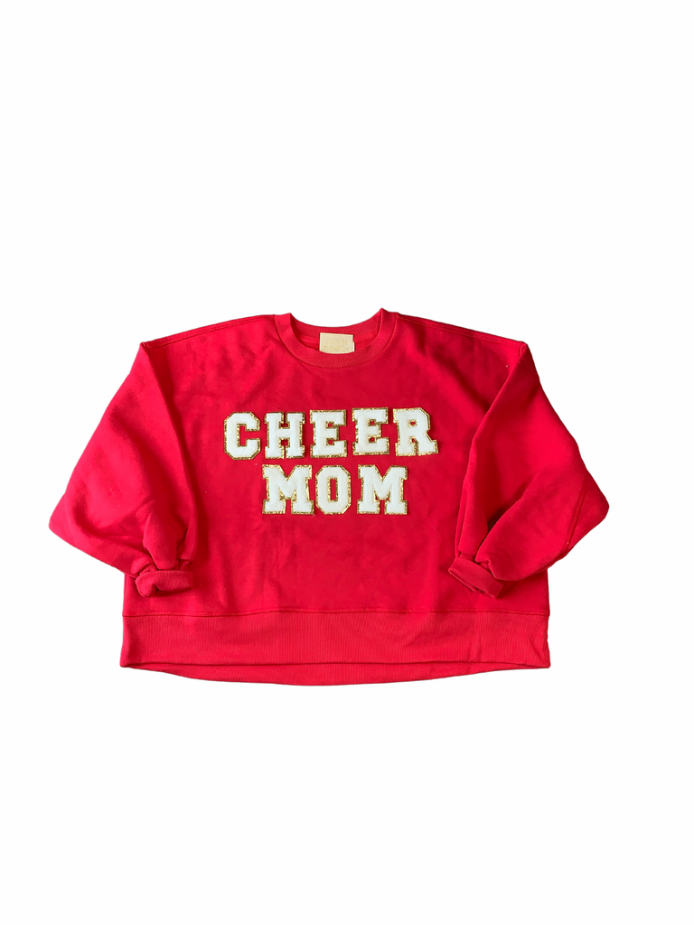 CHEER MOM PULLOVER pullover Judith March SMALL RED 