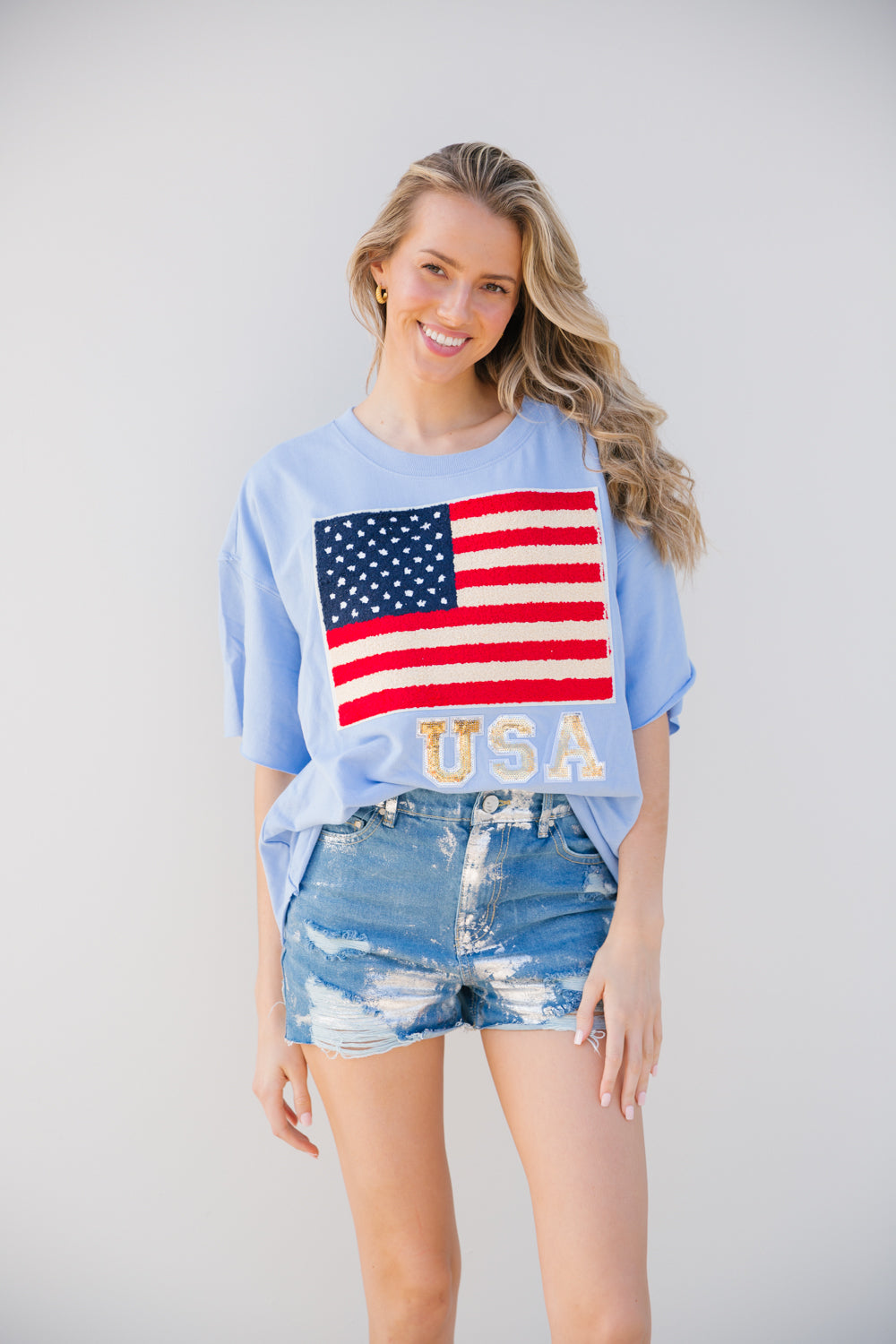 LET FREEDOM RING TEE TEE Judith March SMALL BLUE 