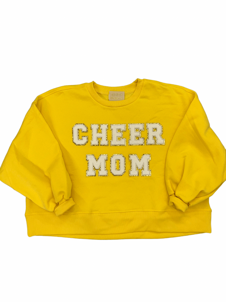 CHEER MOM PULLOVER pullover Judith March SMALL YELLOW 
