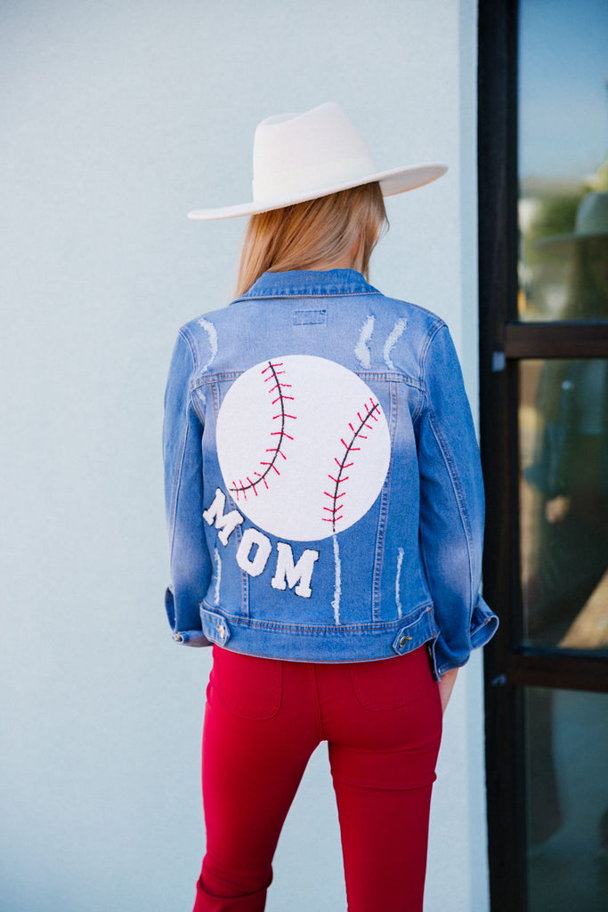 BASEBALL MOM DENIM JACKET JACKET Judith March   