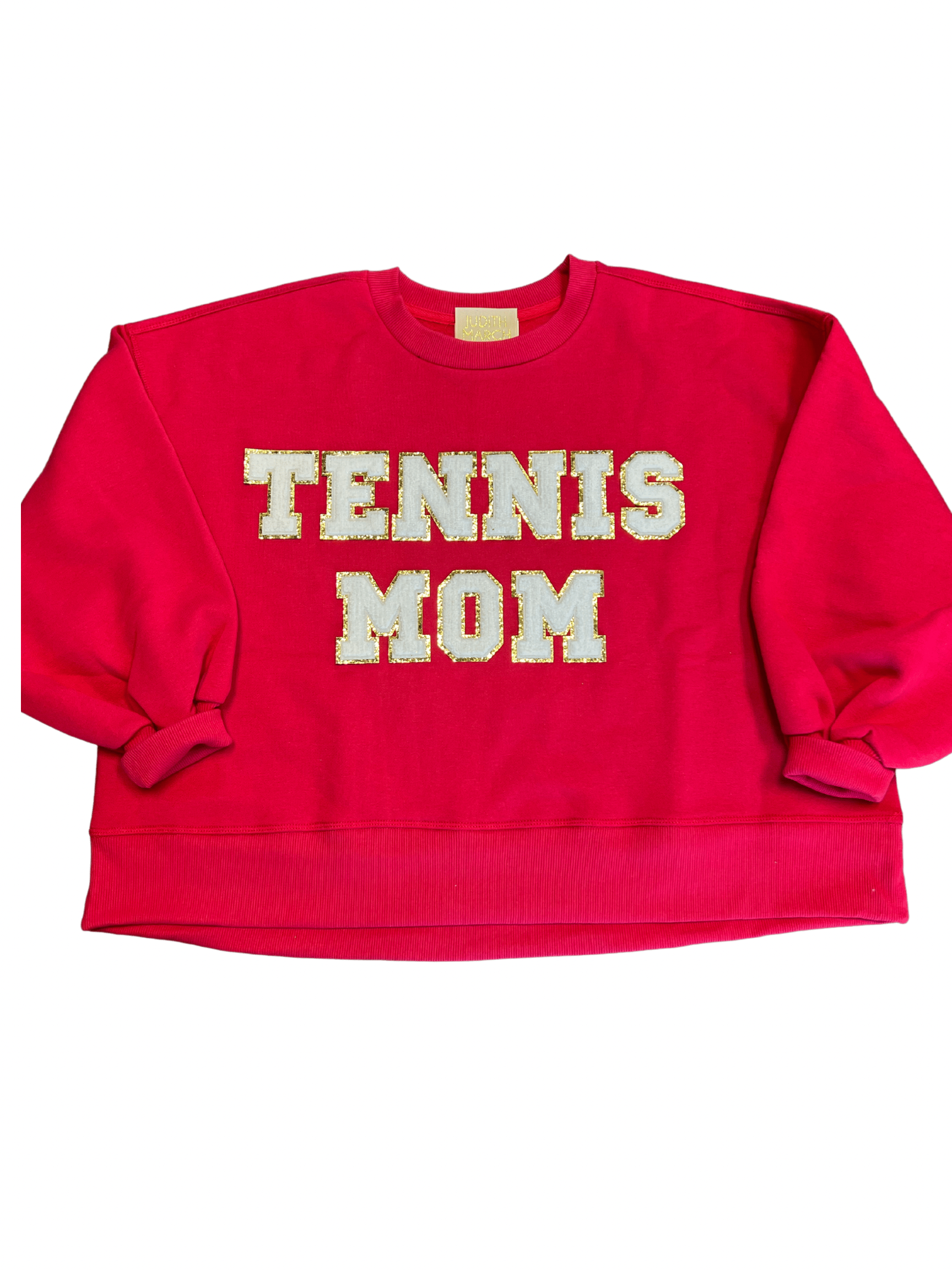 TENNIS MOM PULLOVER TOP Judith March SMALL RED 