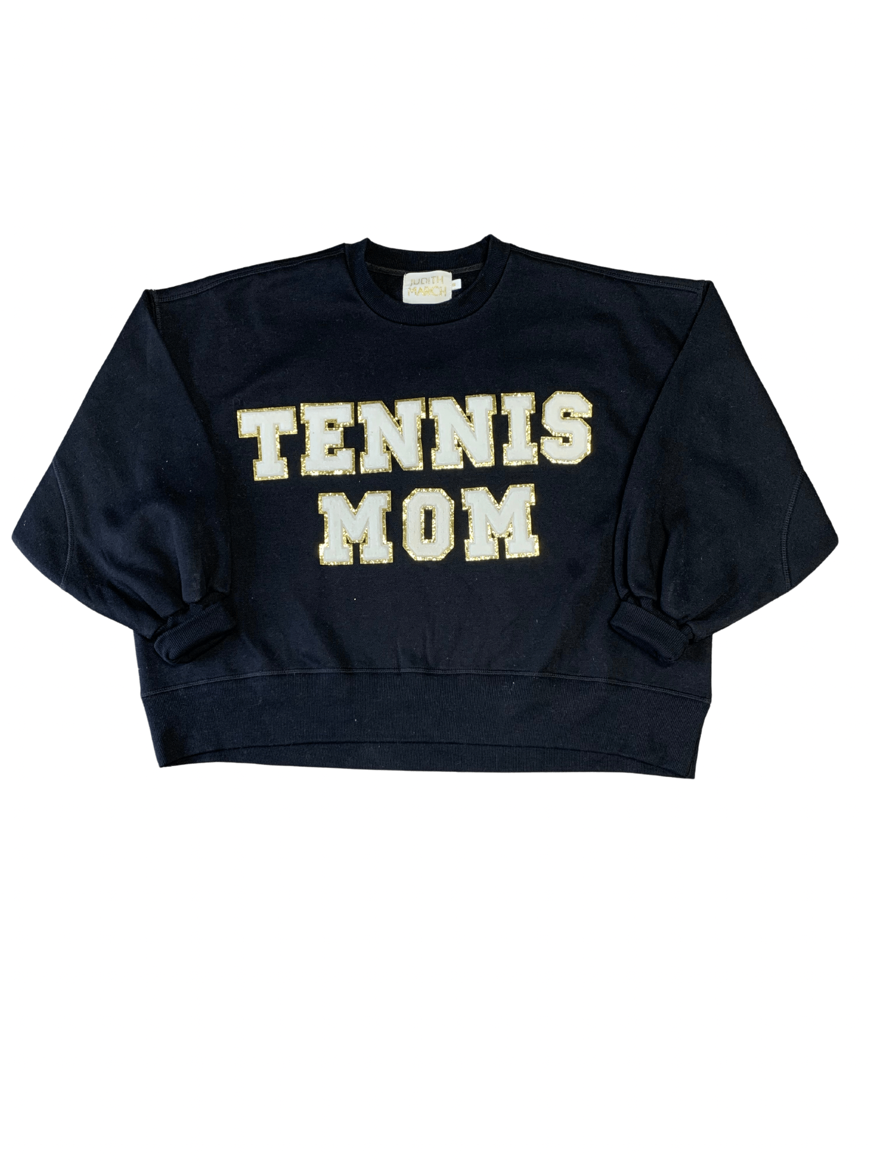 TENNIS MOM PULLOVER TOP Judith March SMALL BLACK