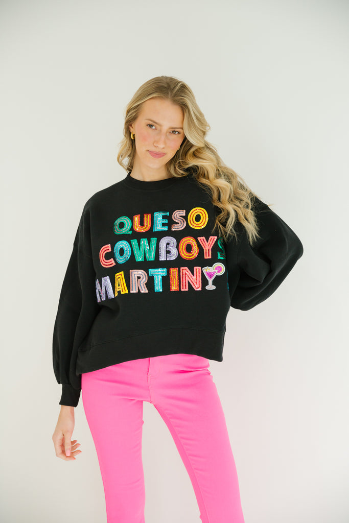 QUESO COWBOYS MARTINIS PULLOVER