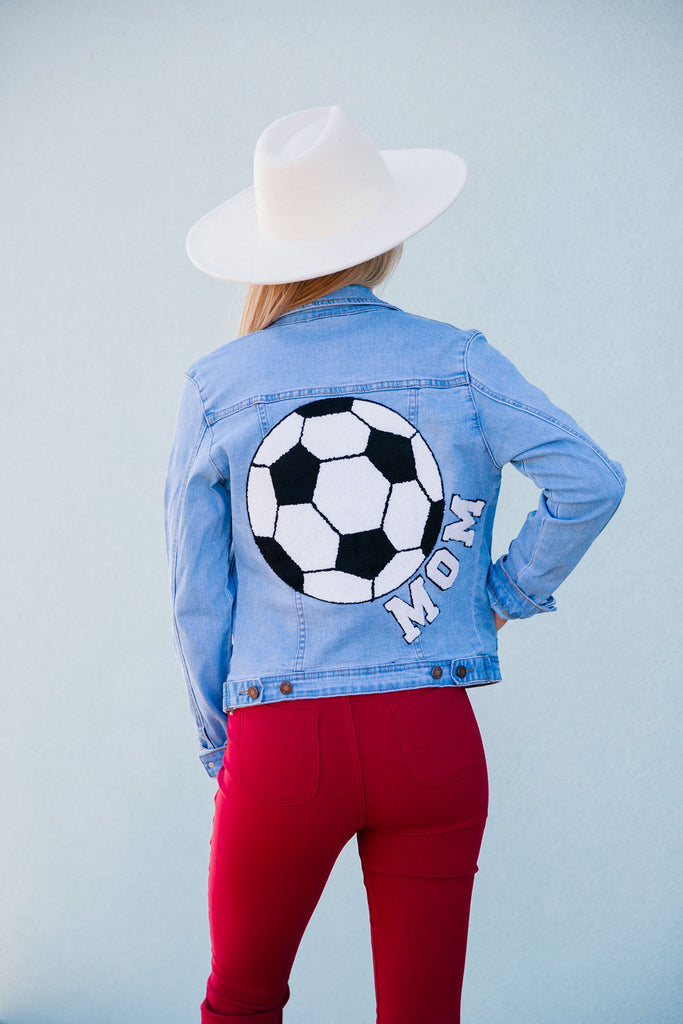 SOCCER MOM DENIM JACKET JACKET Judith March SMALL  