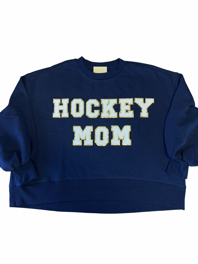 HOCKEY MOM PULLOVER Shirts & Tops Judith March SMALL NAVY 
