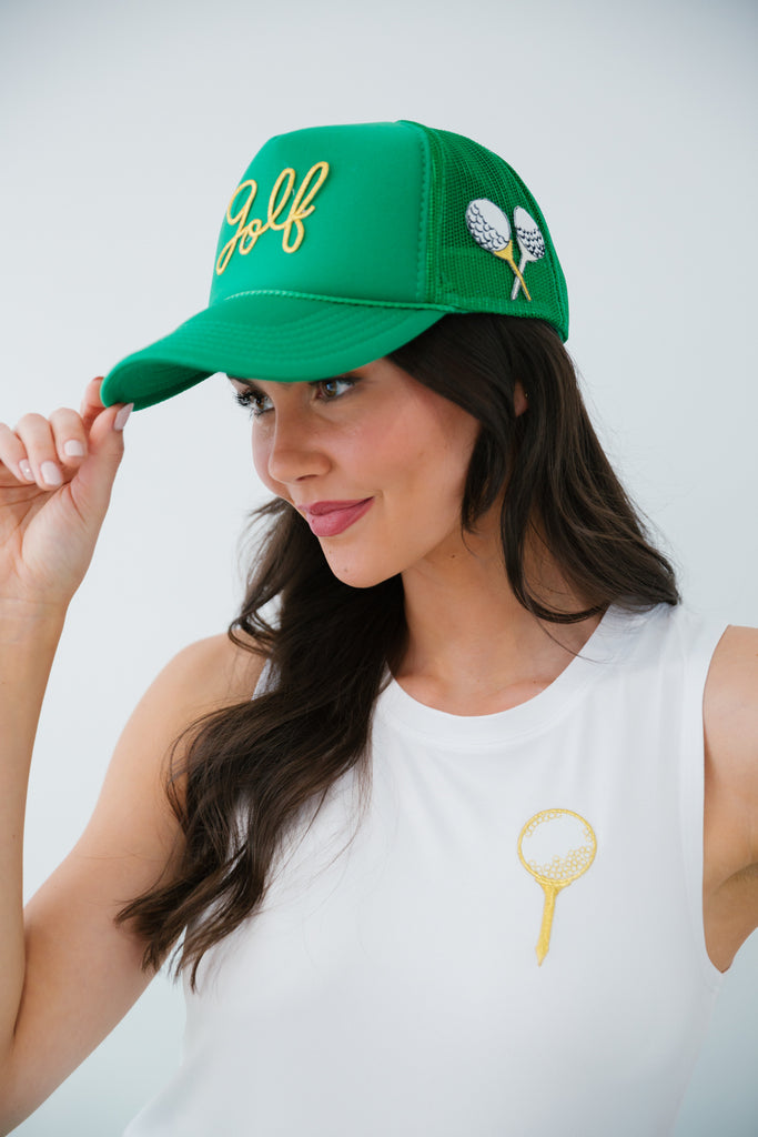 ELEVATED GREEN TRUCKER HAT (PRE-ORDER) Hats Judith March