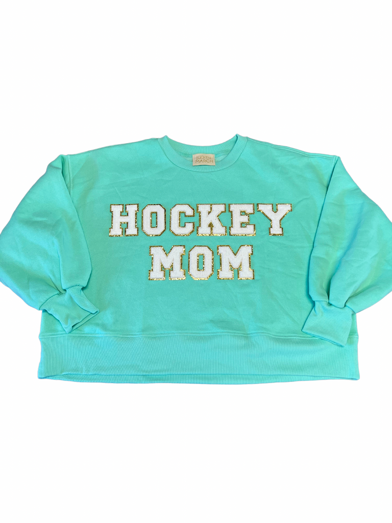HOCKEY MOM PULLOVER Shirts & Tops Judith March SMALL MINT 
