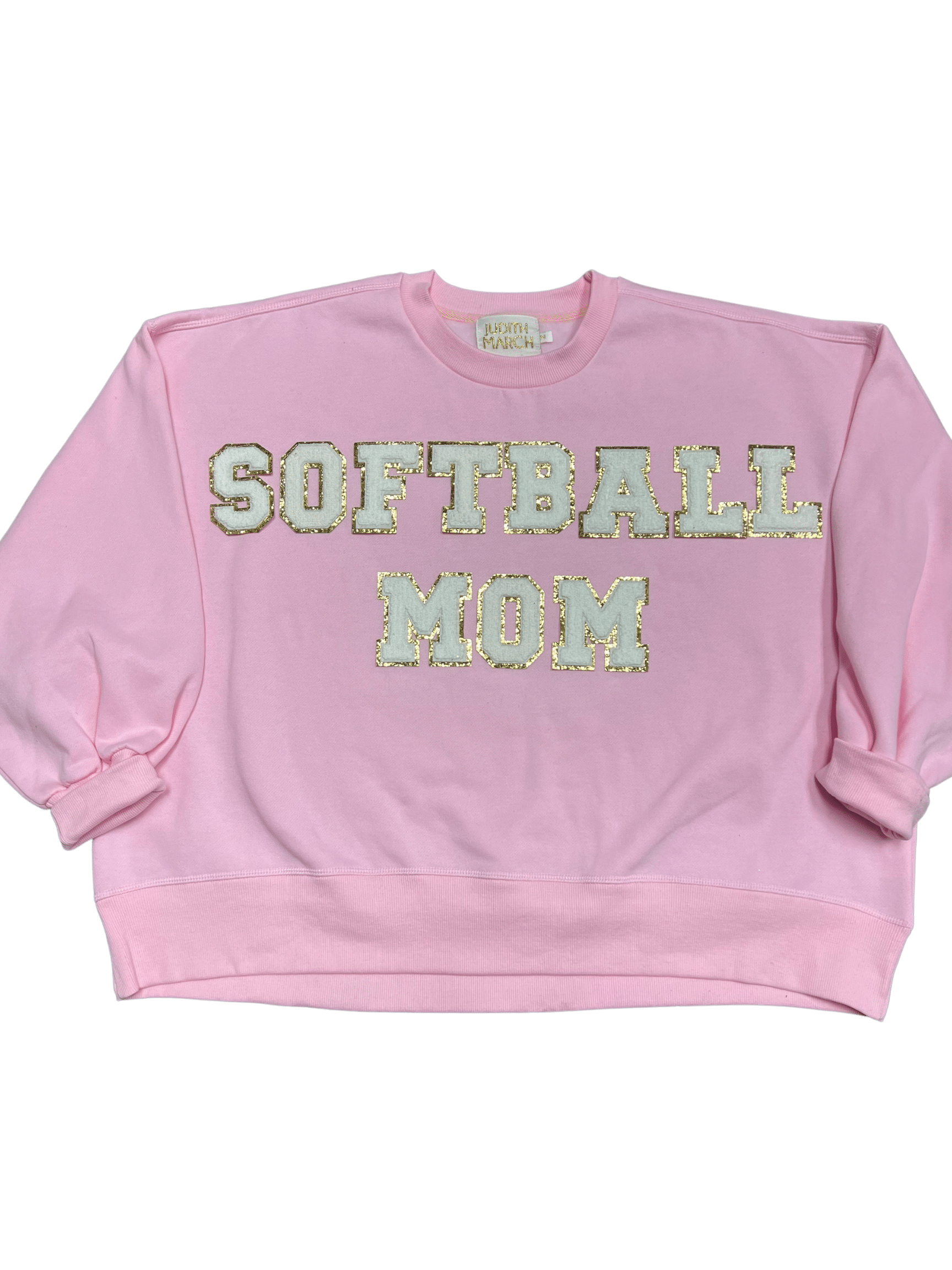 SOFTBALL MOM PULLOVER TOPS Judith March SMALL PINK