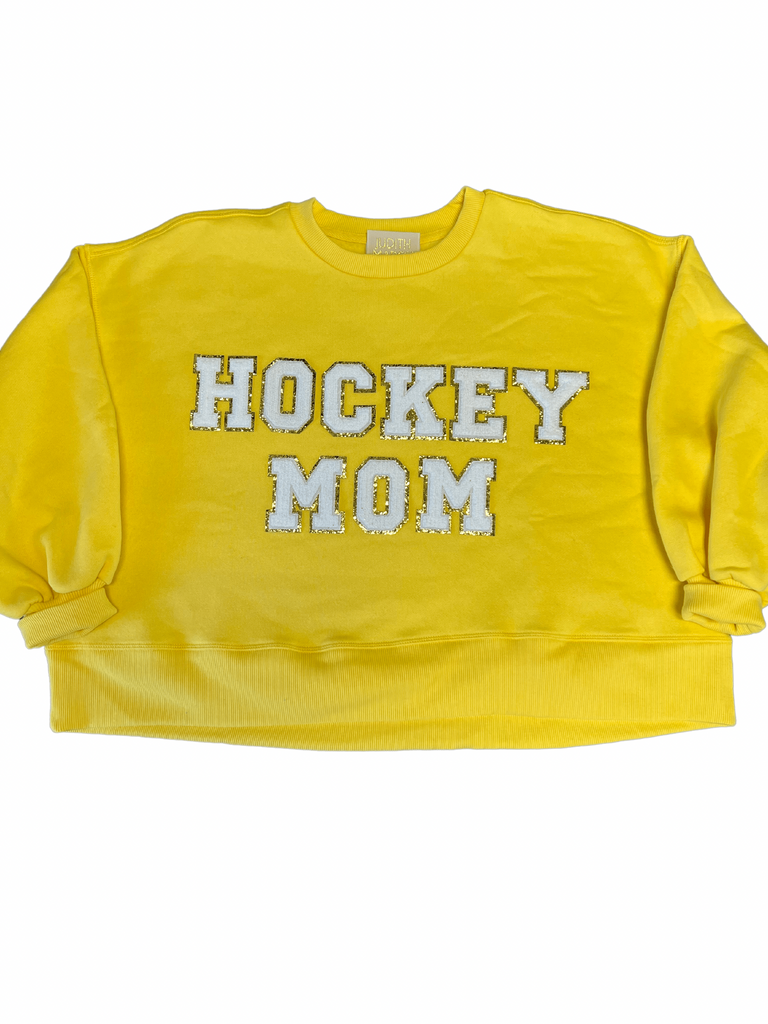HOCKEY MOM PULLOVER Shirts & Tops Judith March SMALL YELLOW 
