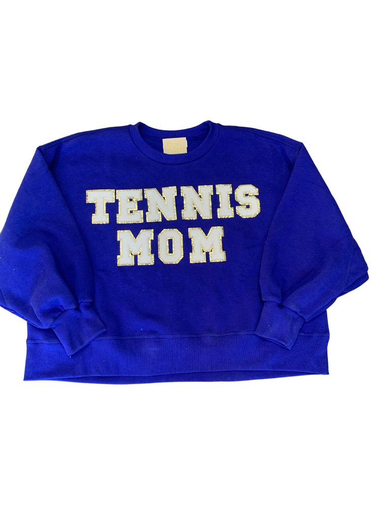 TENNIS MOM PULLOVER TOP Judith March SMALL ROYAL BLUE 