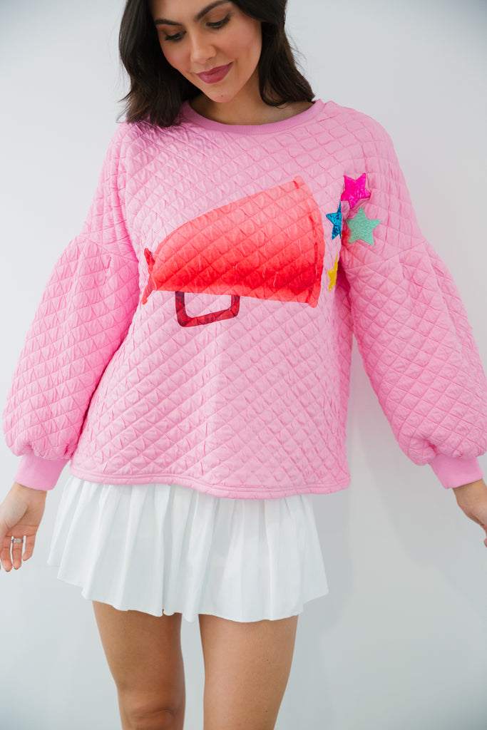 CHEER LOUD QUILTED PULLOVER* pullover Judith March