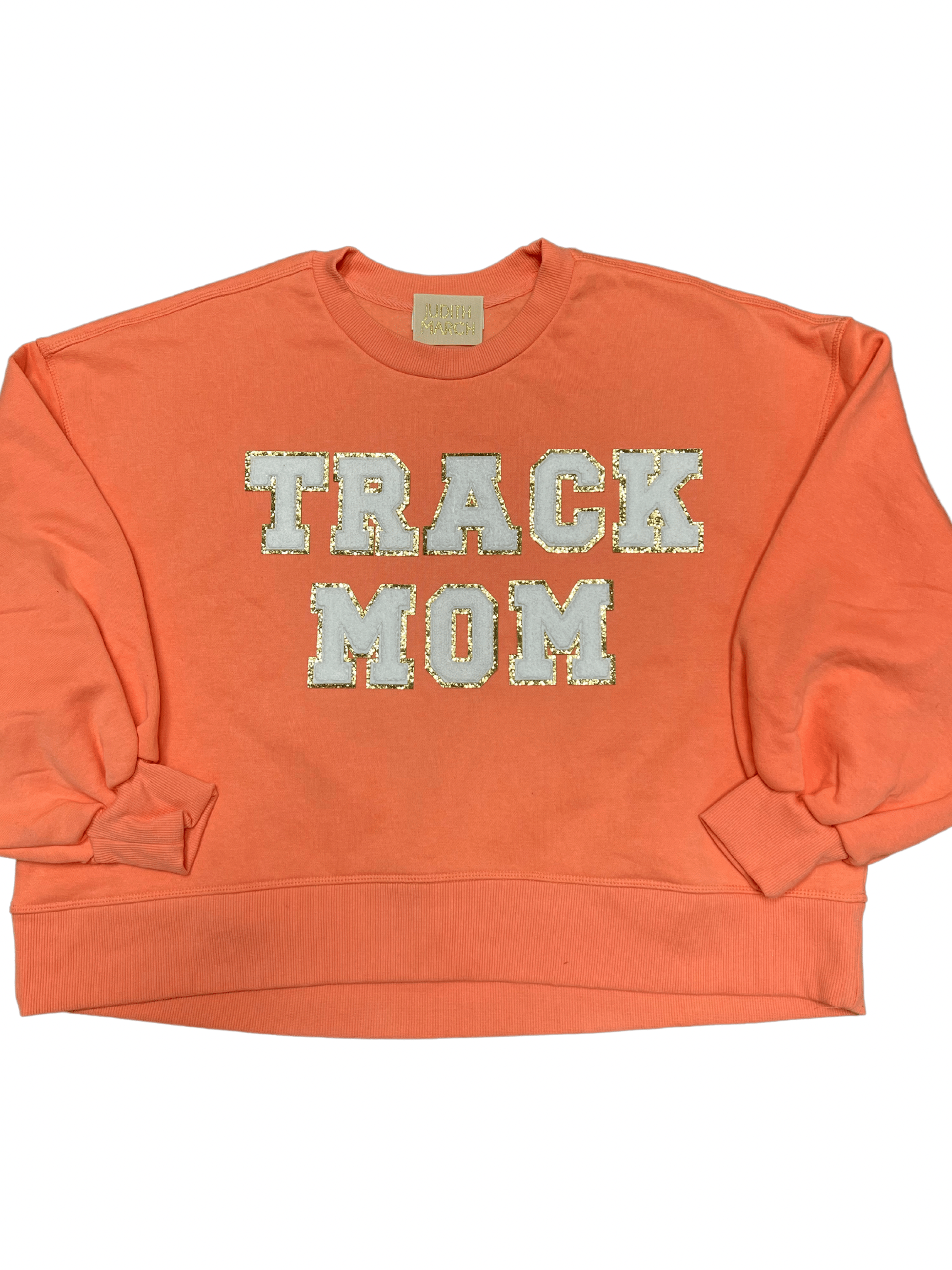 TRACK MOM PULLOVER pullover Judith March SMALL ORANGE 