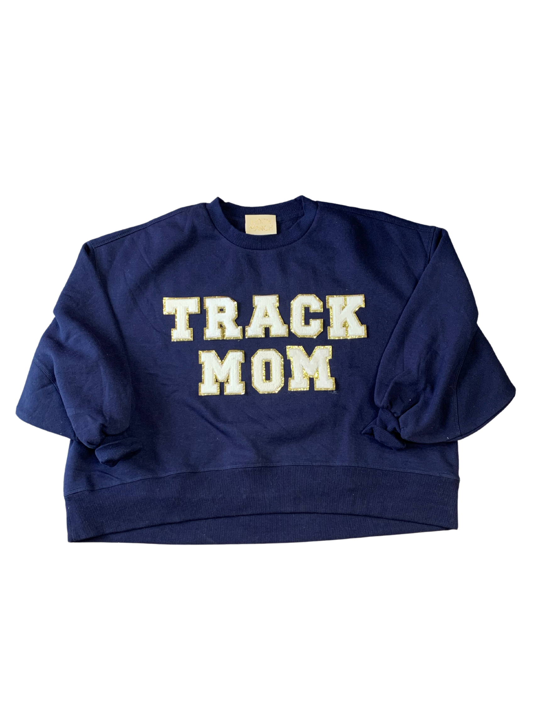 TRACK MOM PULLOVER pullover Judith March SMALL NAVY