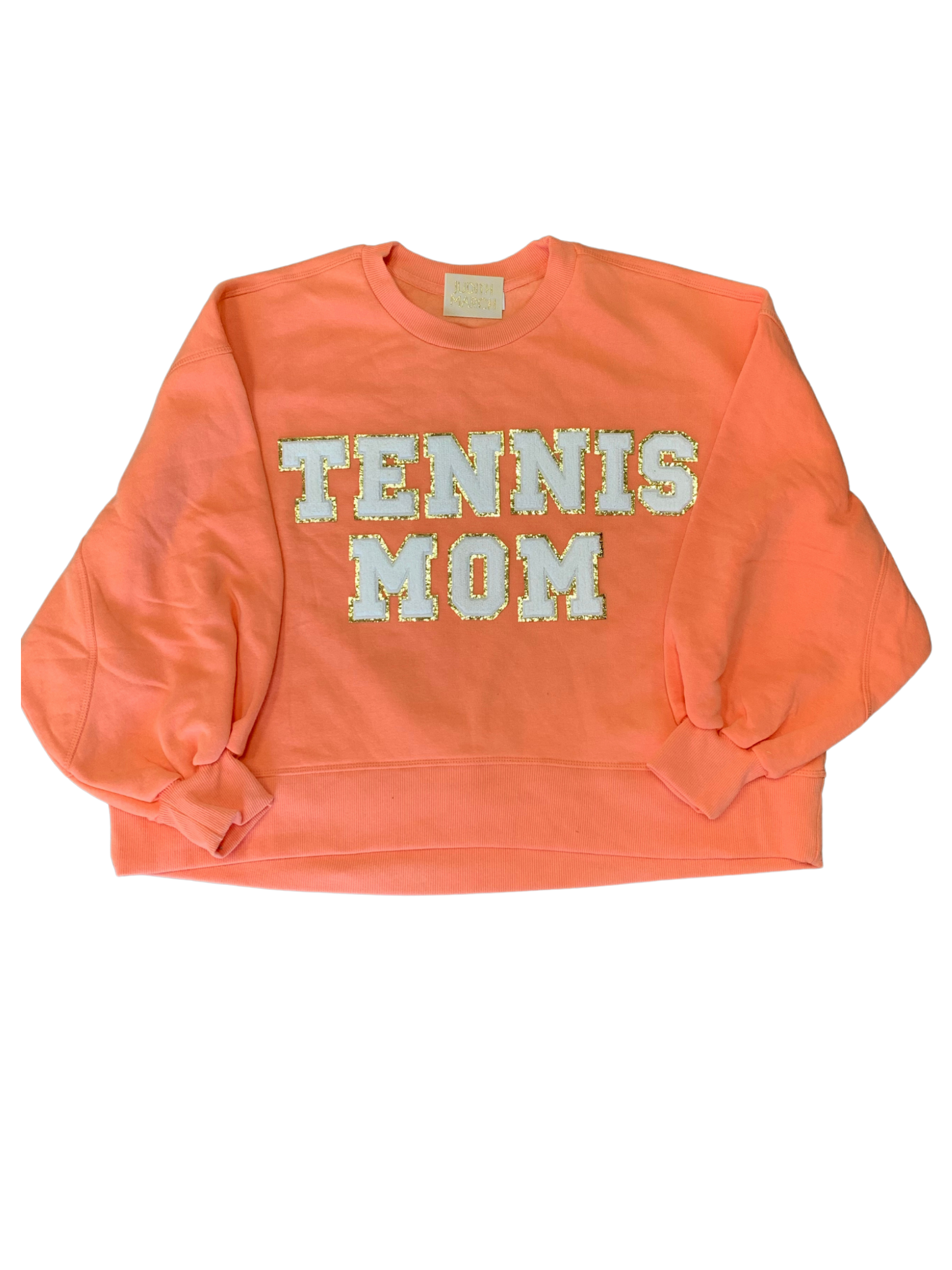 TENNIS MOM PULLOVER TOP Judith March SMALL ORANGE 